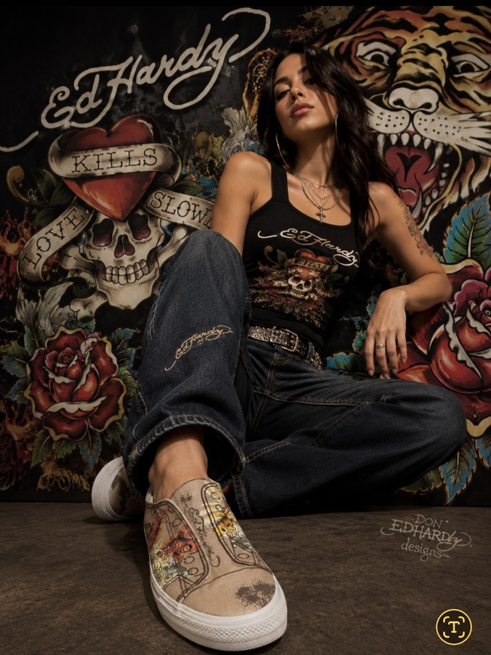 Ed Hardy Slip On Shoes